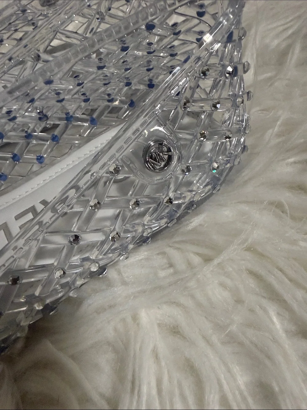 Michael Kors Clear Crystal-Pixie Jelly Ballet Flats - Transparent